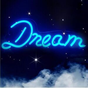 West & Arrow Crystal Clear Acrylic LED Neon Effect USB Powered Dream Light- Blue